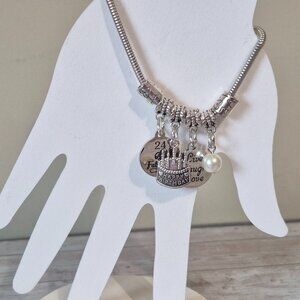 NWT 24 and Fabulous Birthday Silver Plated Snake Chain Bracelet Gift